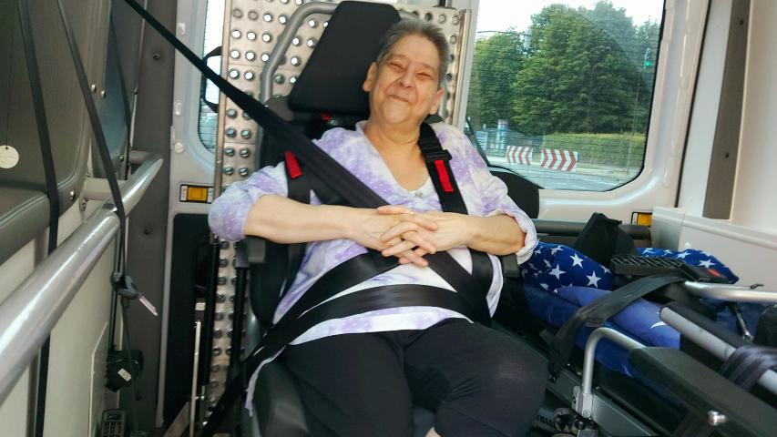 Heidrun im Wünschewagen